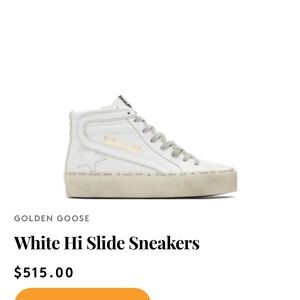 Golden goose white hi slide
